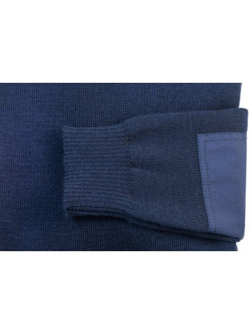 Pull Marin uni BRISE MER bleu marine - pure laine coupe confort