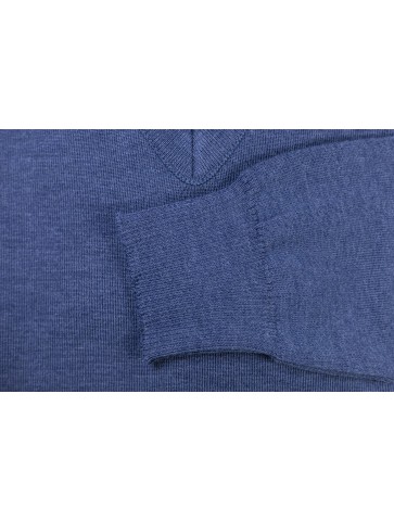 V HELICE jean neck sweater - 50% wool comfort fit