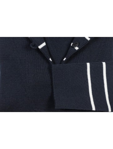 Navy blue wool varnish - comfort fit