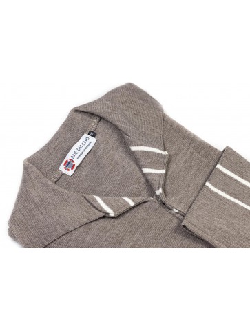 Taupe wool peacoat - comfort fit