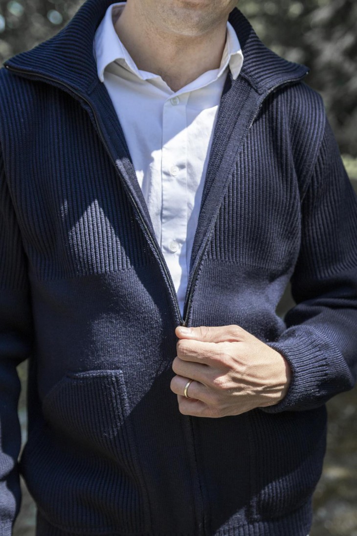 veste homme CAMBRIDGE bleu marine en pure laine - coupe confort