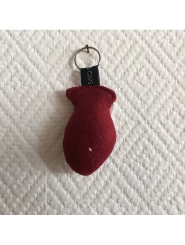 Keychain upcycled red fish