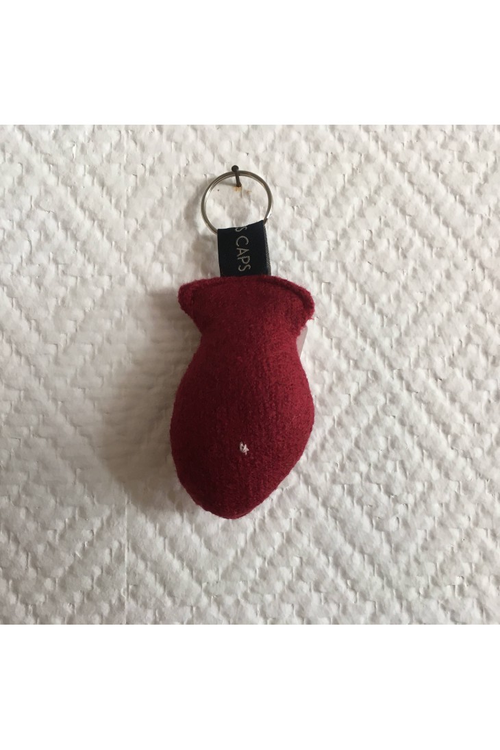 Keychain upcycled red fish