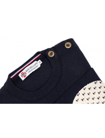 Sailor sweater PEN LAN Marine - 100% merino wool