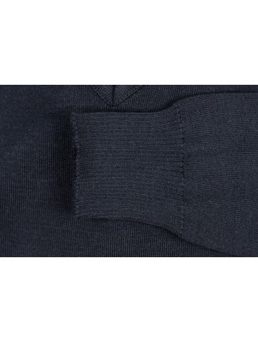 Round neck sweater PETIT Marine HELICE - 50% wool slim fite