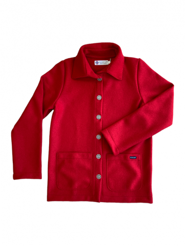 Jacket YUNA Coquelicot - 100% boiled wool right cut