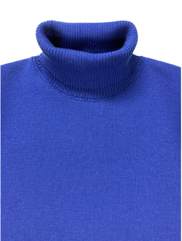 Ruffled sweater OESSANT Blue king - 50% wool comfort fit