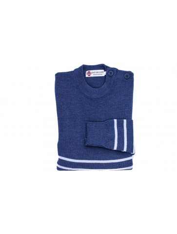 Sailor sweater mixed blue sky and jeans 50% wool