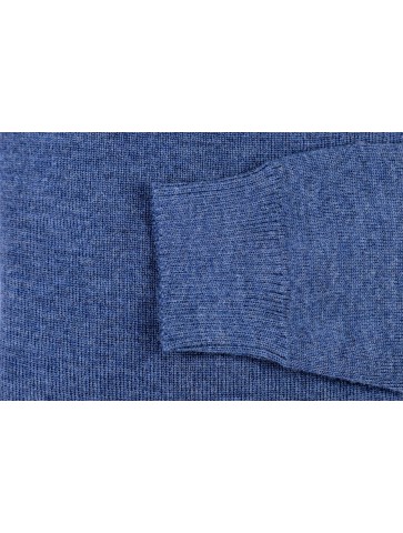 Sailor sweater uni ERQUY blue jean - pure wool comfort fit