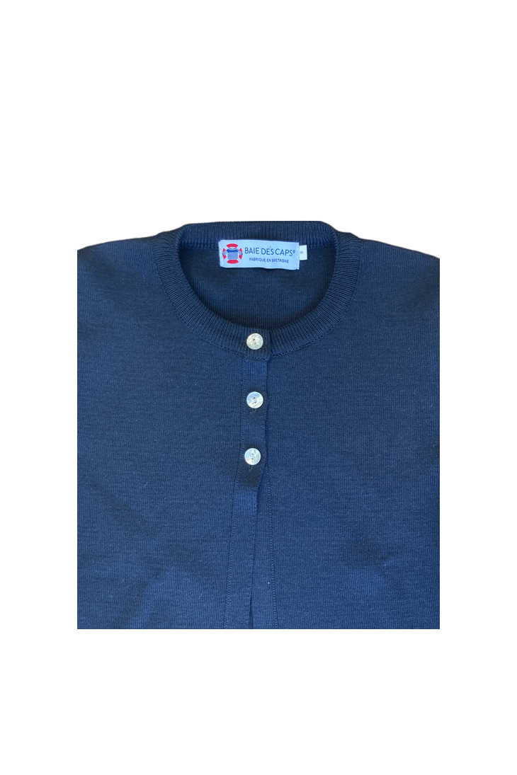 Round neck jacket MAELIS Navy blue - 50% wool