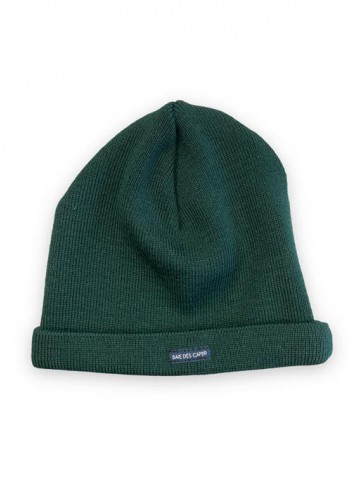 Green adult marine cap - 50% wool