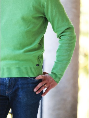 PETIT HELICE round neck sweater - 50% cotton slim fite