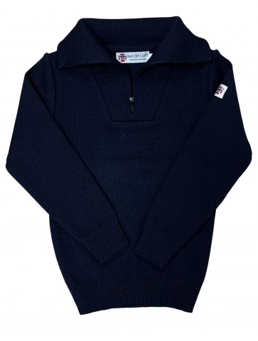Navy blue sweater in mixed wool