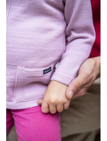 bORNEO pink vest - 50% wool, straight cut, patch pockets.