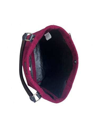 Handbag LAINE BOUILLIE with handles Rubis - High