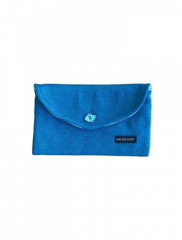 Blue pouch closed