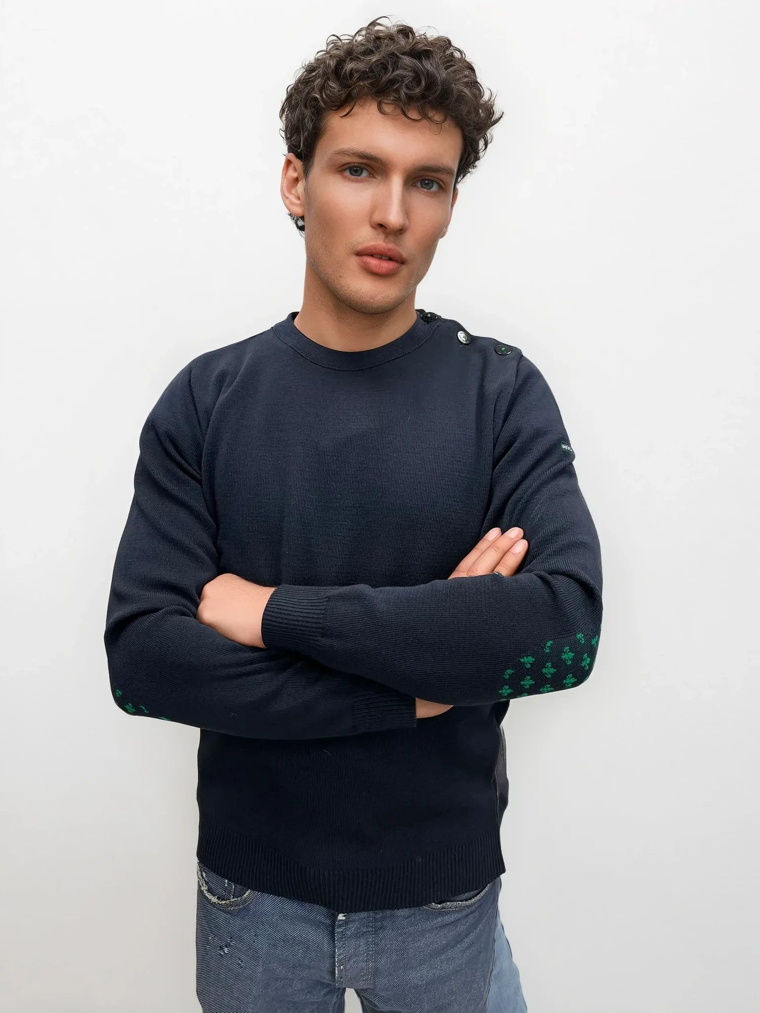 Pull marin "Bétahon" Lys 50% laine