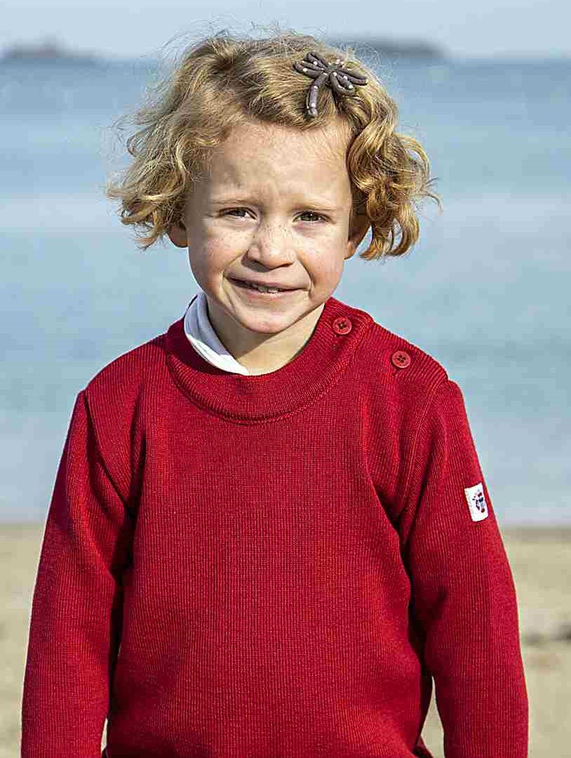 <p>Pull marin enfant made in france rouge</p>
