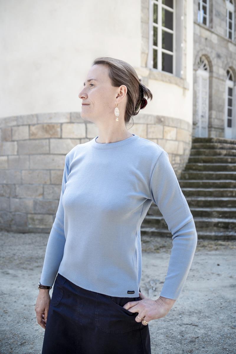 Pull col rond "Caraibe"