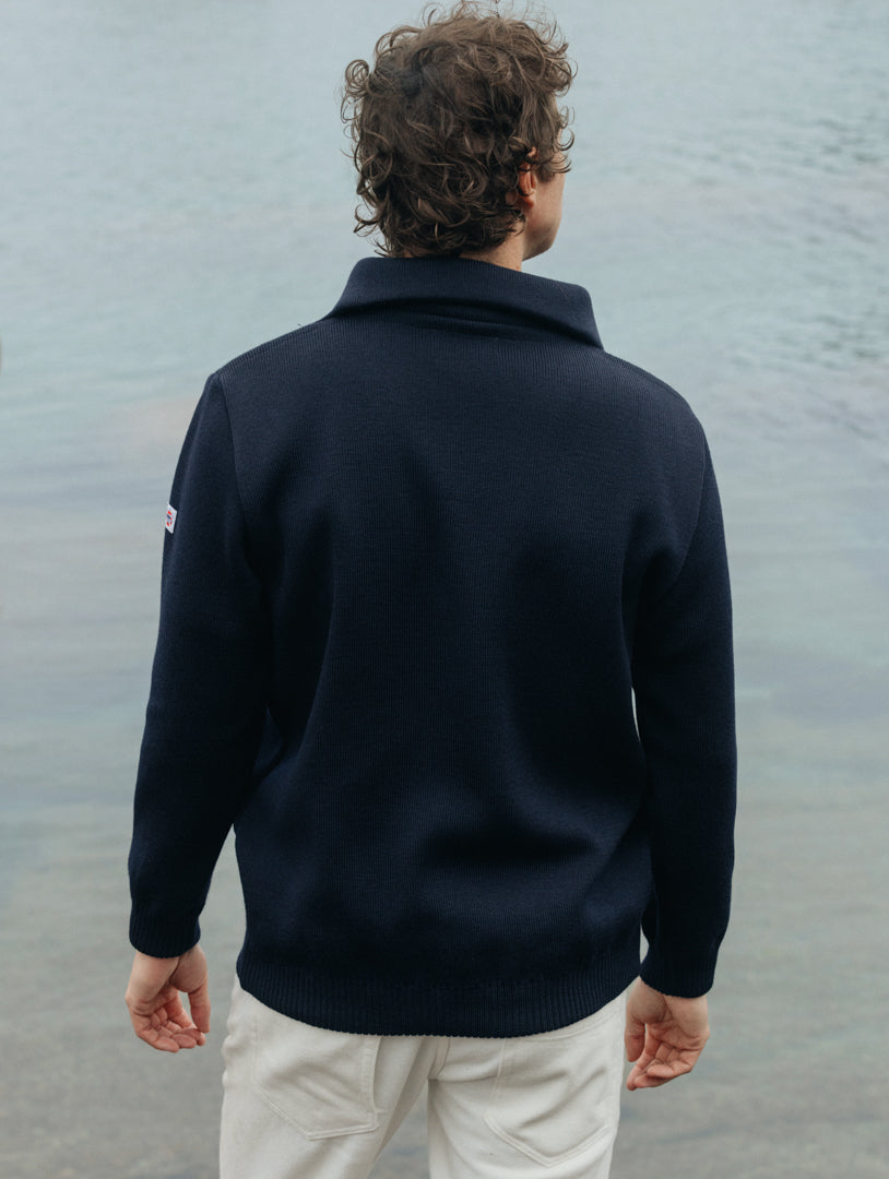 Pull col camionneur marine 3 fils