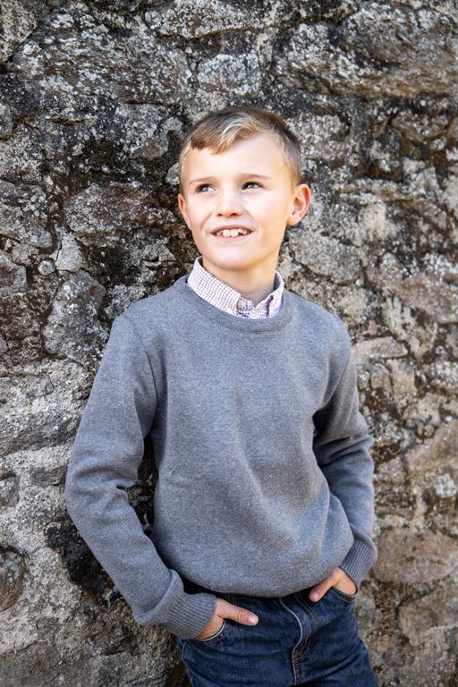 Mael-Pullover mit V-Ausschnitt, 50 % Baumwolle