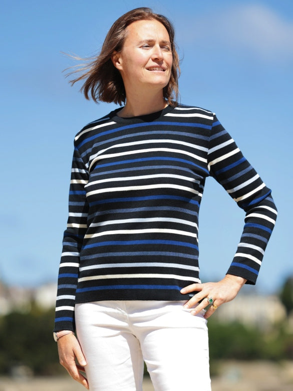 Pull col rond "Caraibe"