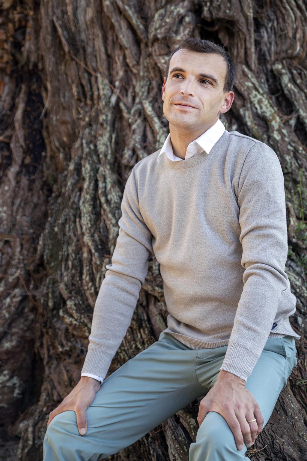 Rundhalspullover „Petit Helice“ Navy oder Beige