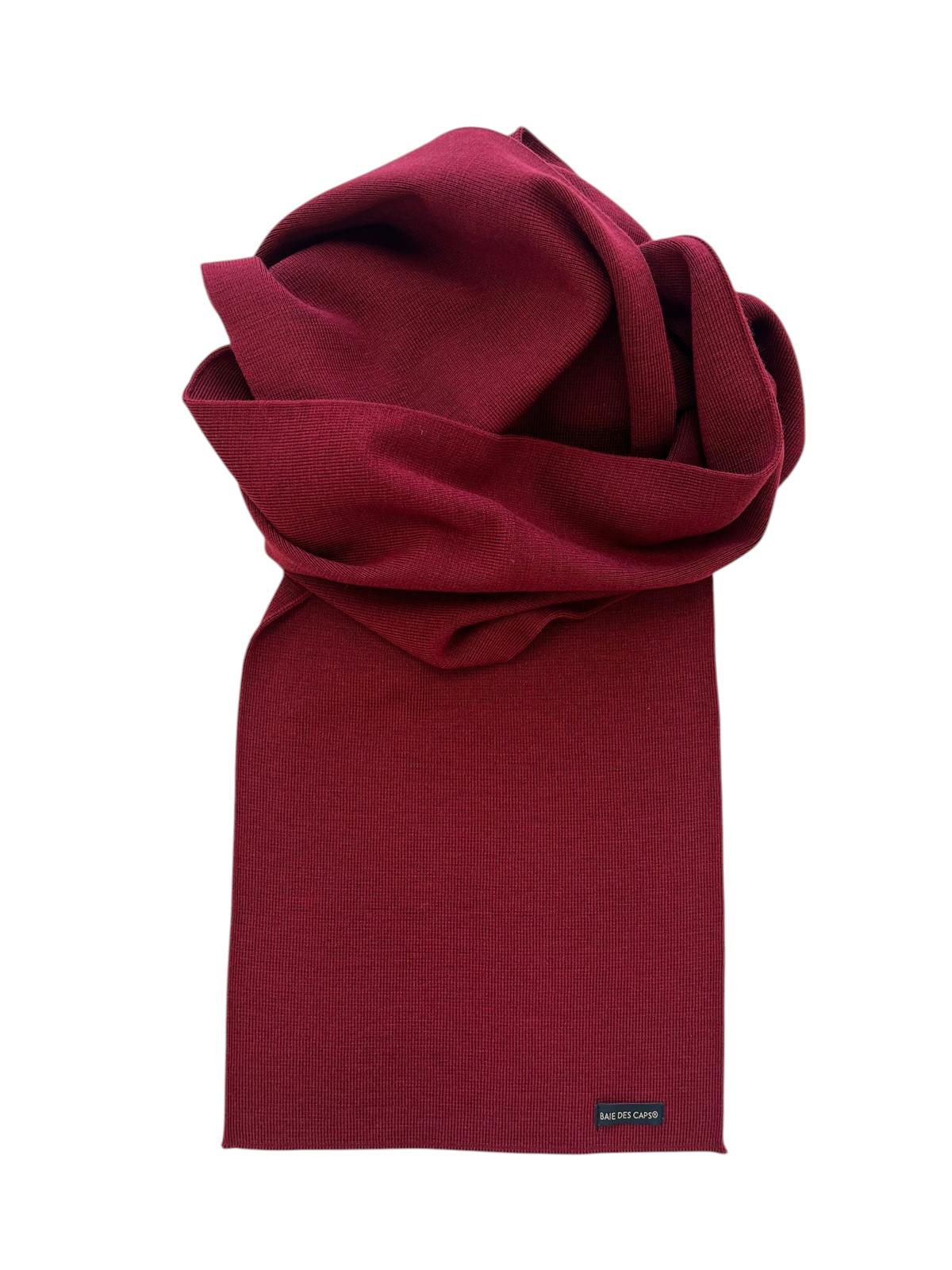 Écharpe unie 100% mérinos Ebihens, tricot fin, taille adulte, toucher doux