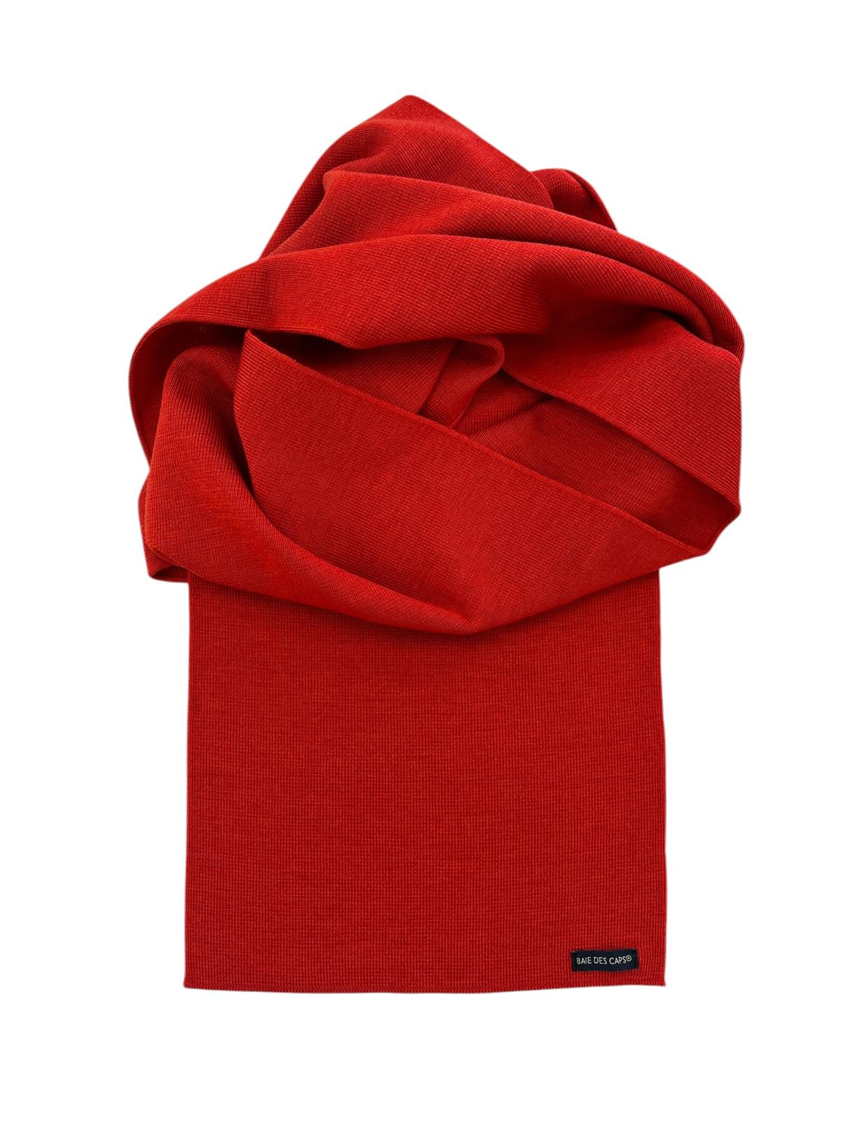 Écharpe unie 100% mérinos Ebihens, tricot fin, taille adulte, toucher doux
