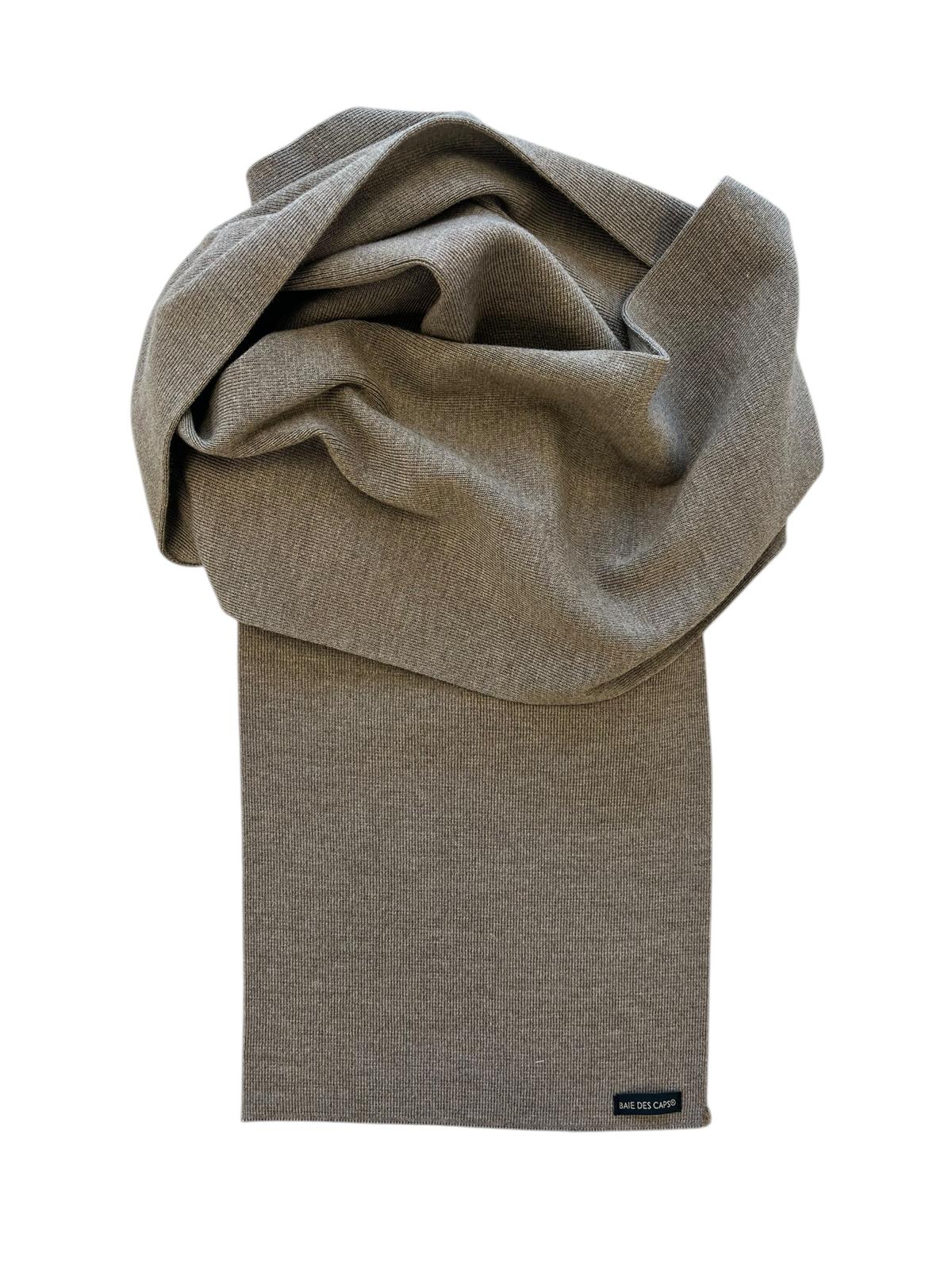 Écharpe unie 100% mérinos Ebihens, tricot fin, taille adulte, toucher doux