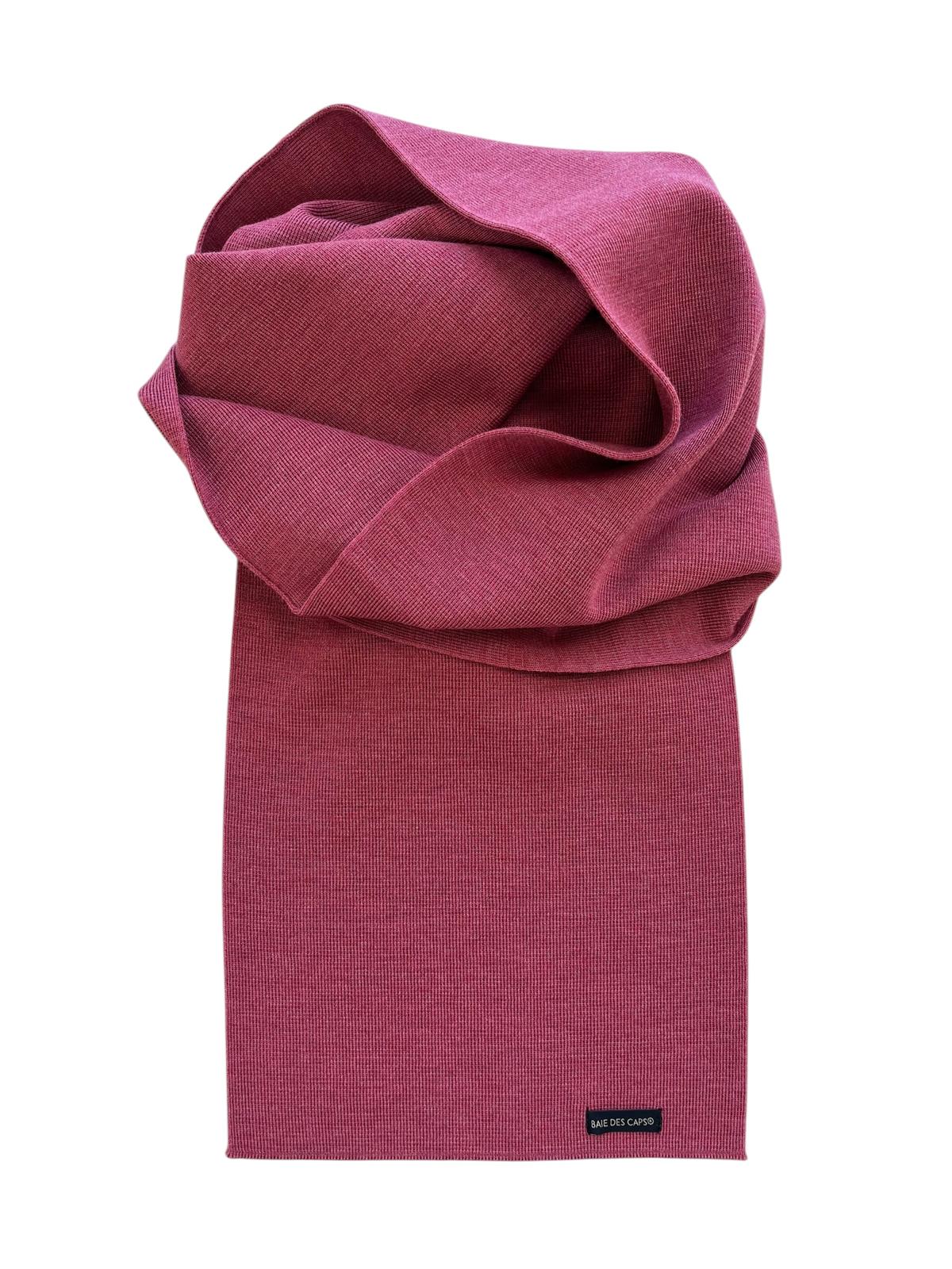 Écharpe unie 100% mérinos Ebihens, tricot fin, taille adulte, toucher doux