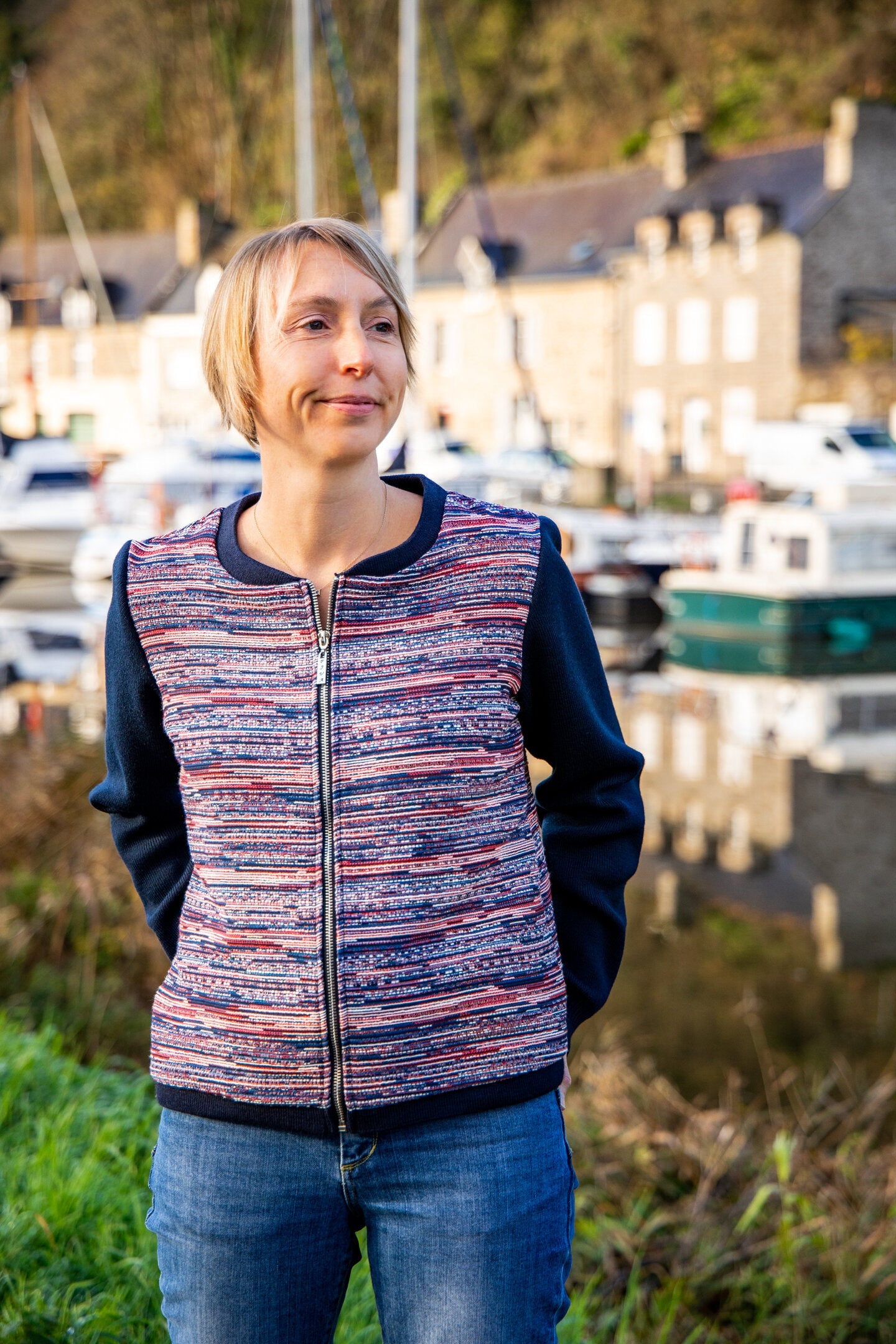 Gilet Bombers jacquard et maille — Baie des Caps - Baie des Caps