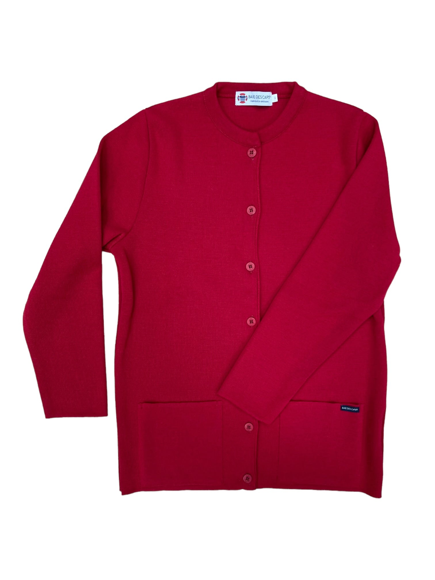 Gilet col rond "Bernic" 50% laine - Baie des Caps