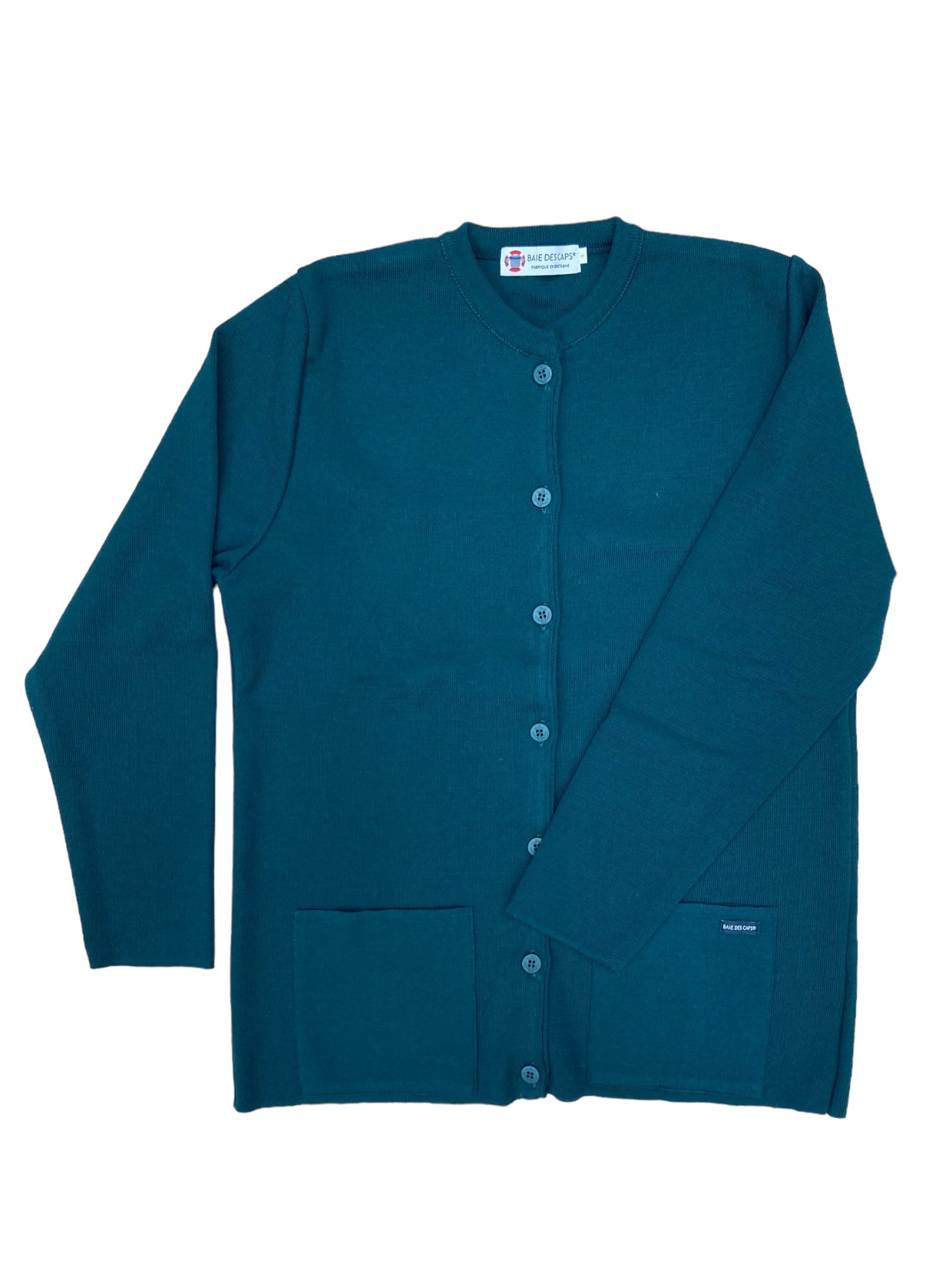 Gilet col rond "Bernic" 50% laine - Baie des Caps