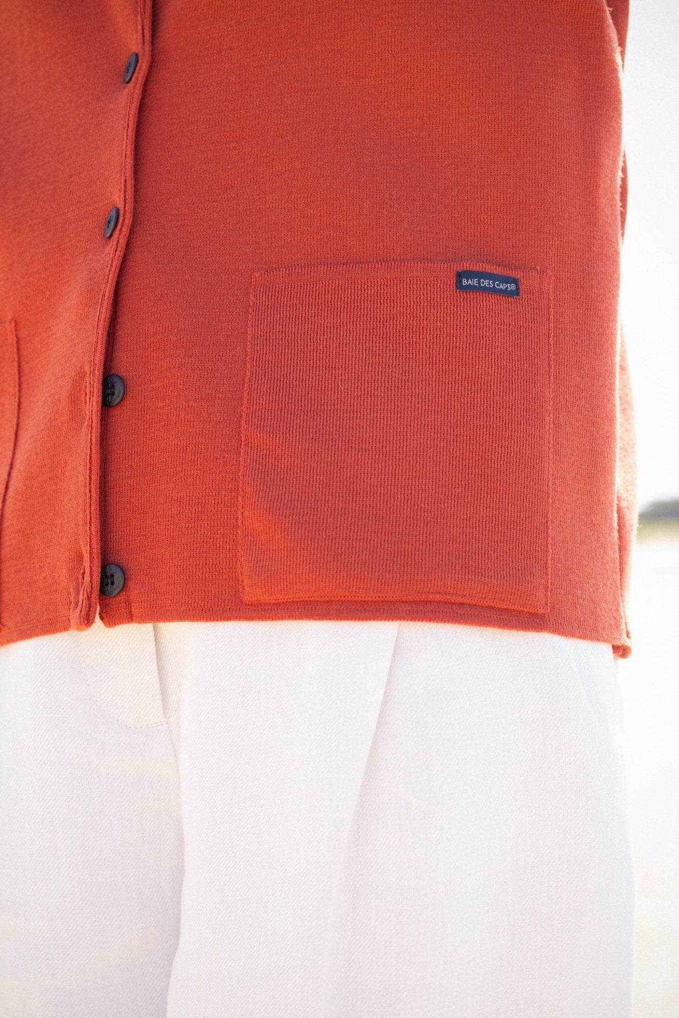 Gilet col V "Bernic" 100% laine vierge - Baie des Caps