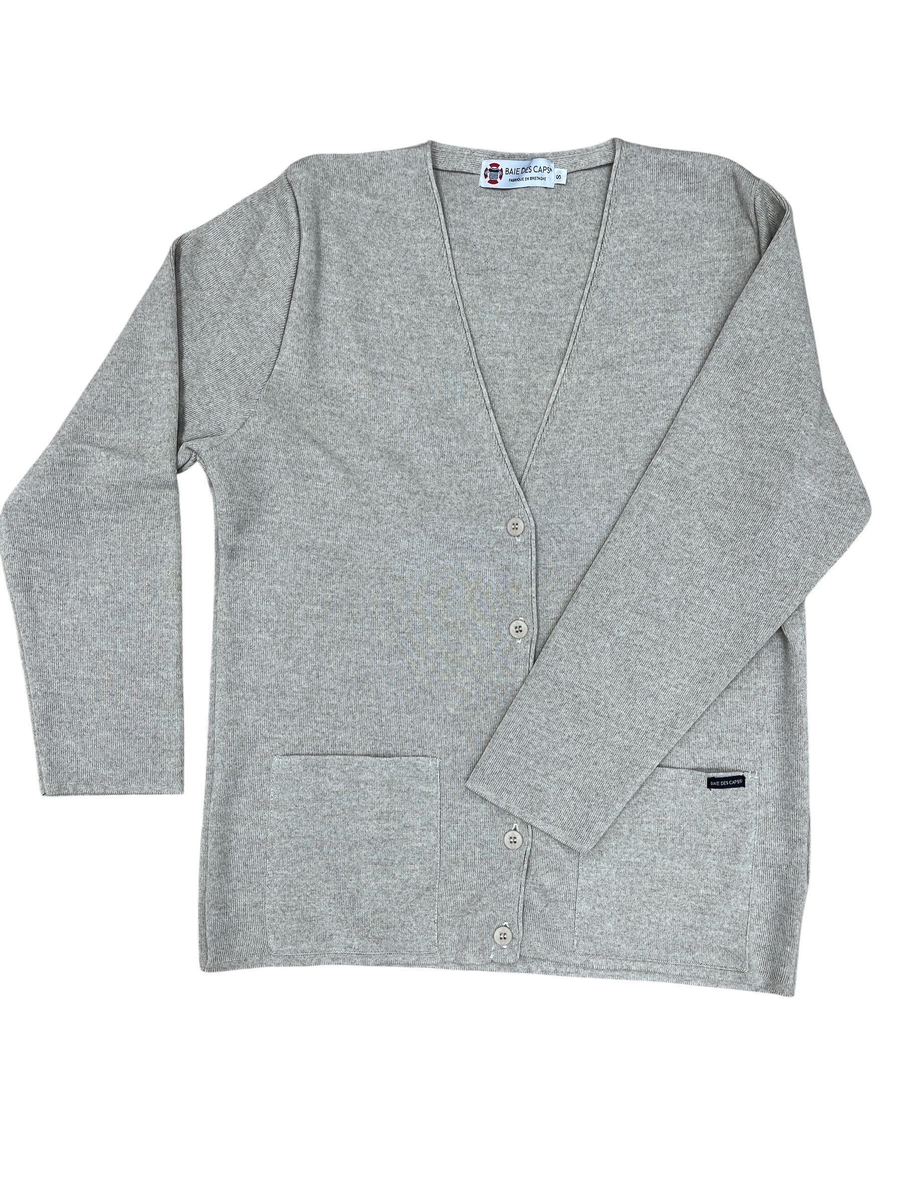 Gilet col V "Bernic" 50% laine - Baie des Caps