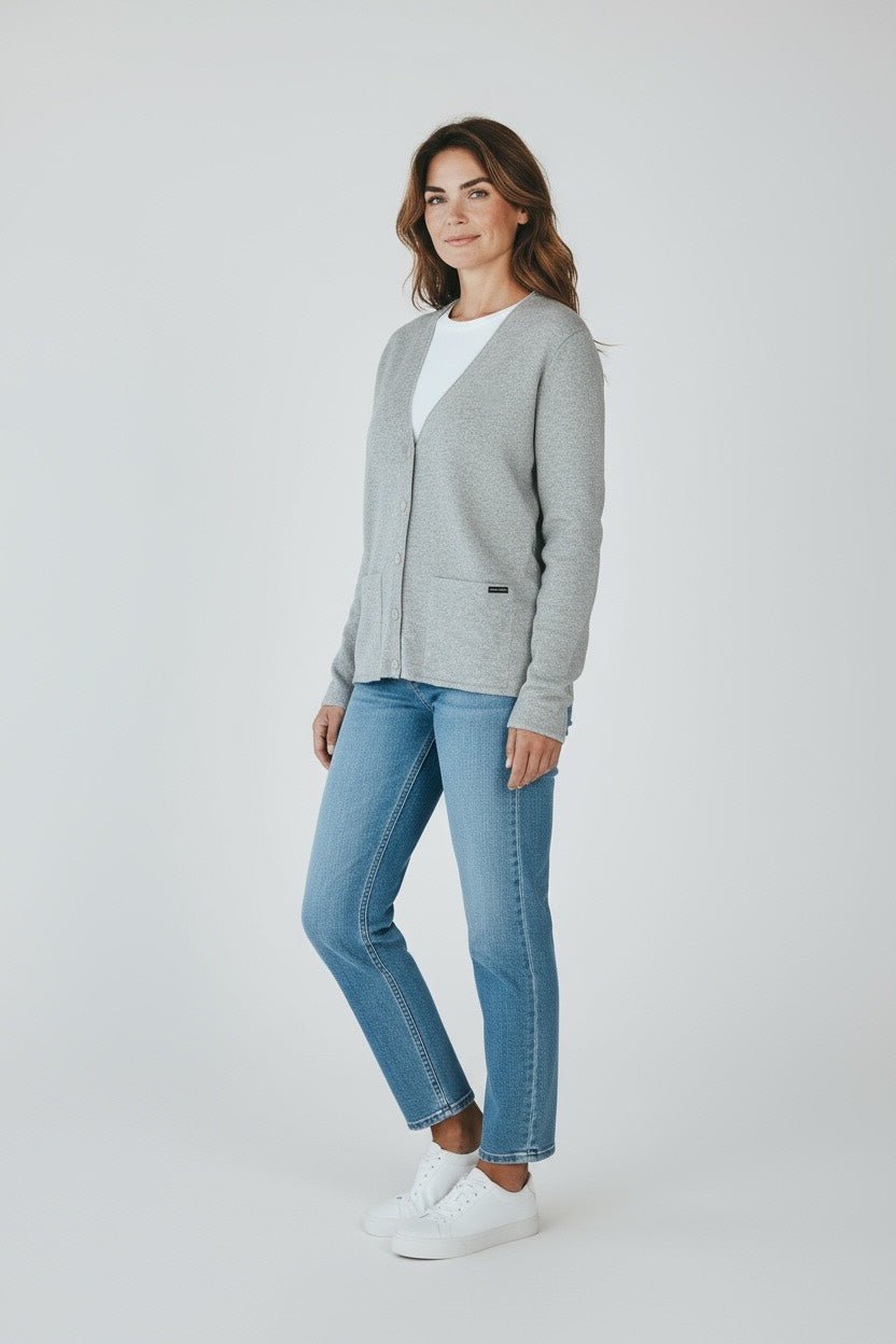 Gilet col V "Bernic" 50% laine - Baie des Caps