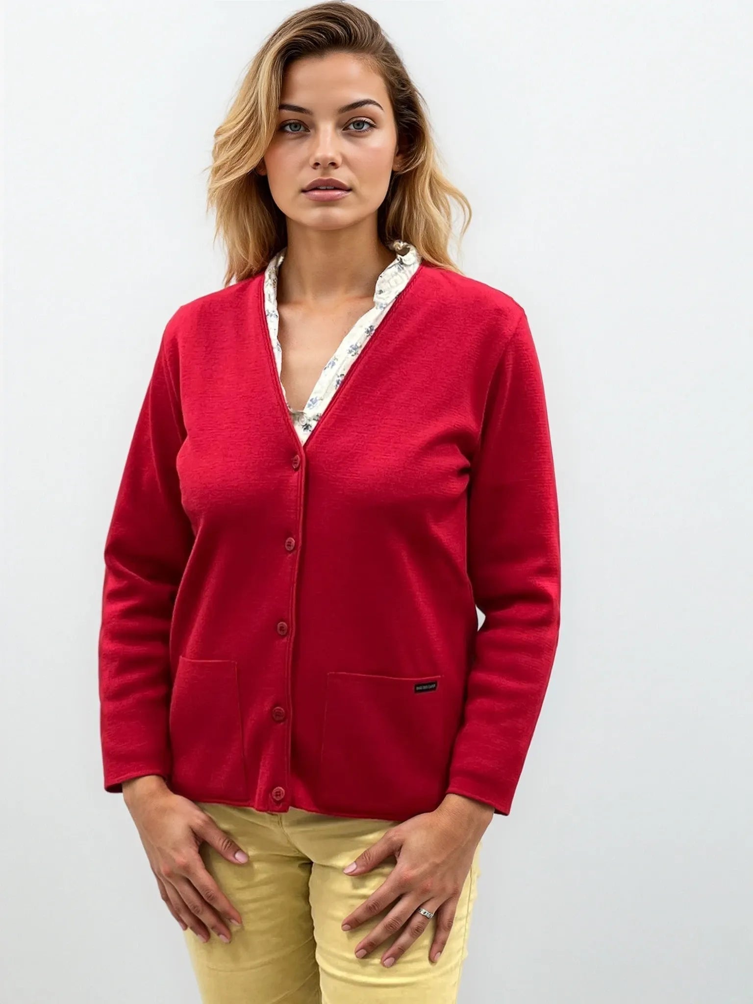 Gilet col V "Bernic" 50% laine - Baie des Caps
