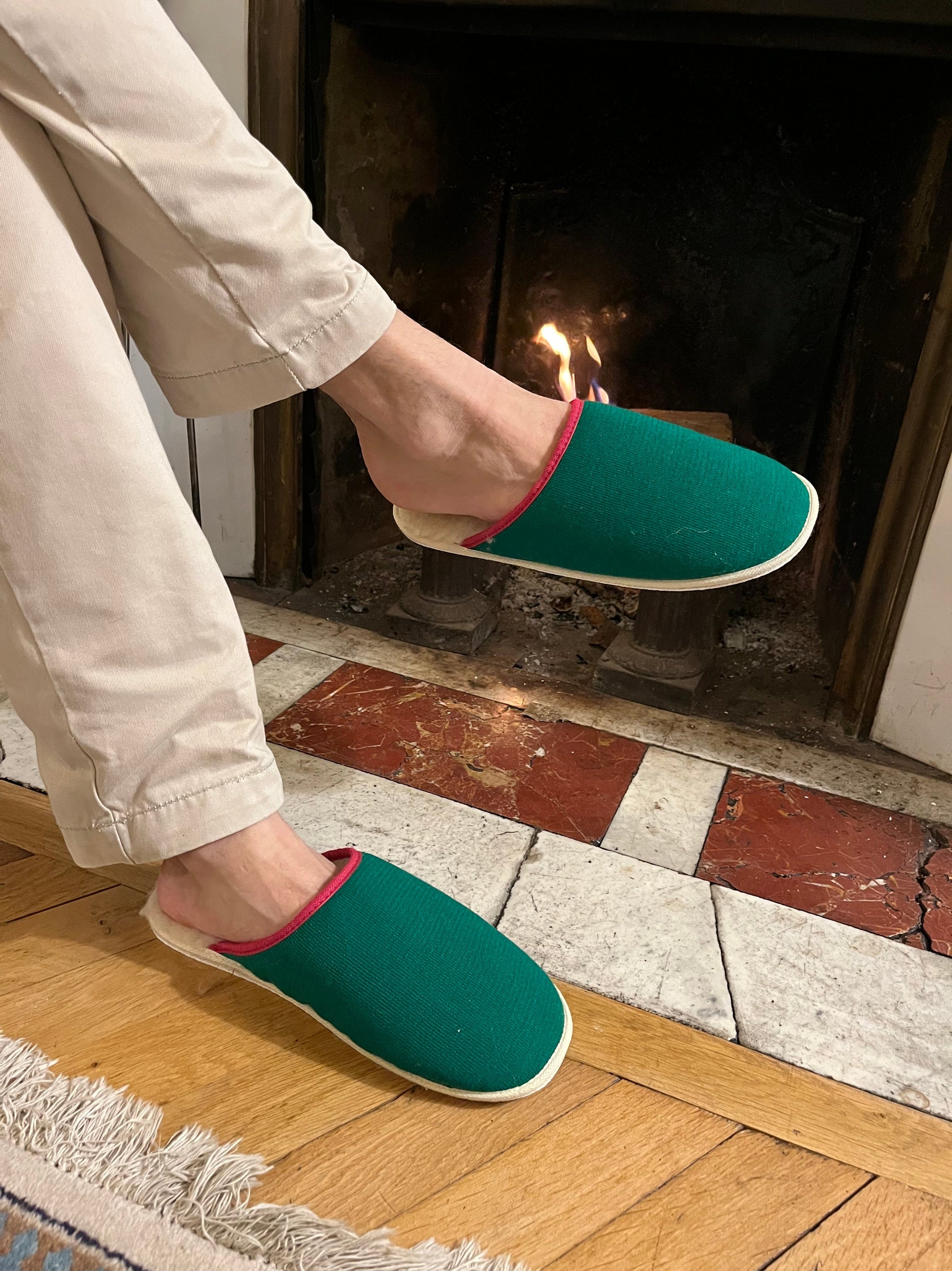 Mules vert Rondinaud