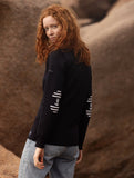 Striped Anchor Elbow Patch Sweater