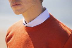 Pull col rond 100% laine vierge Petit Hélice Baie des Caps - Baie des Caps
