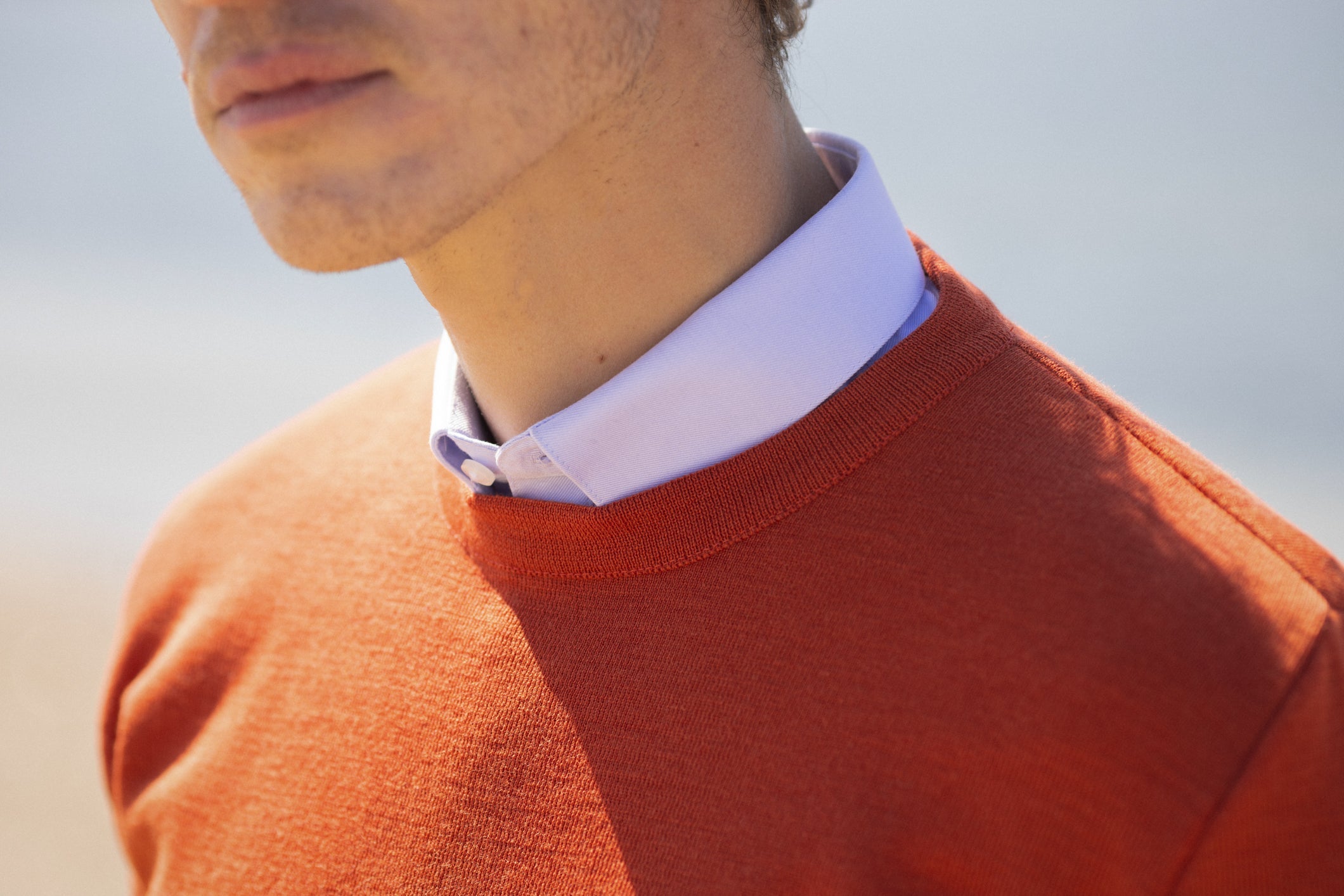 Pull col rond 100% laine vierge Petit Hélice Baie des Caps - Baie des Caps