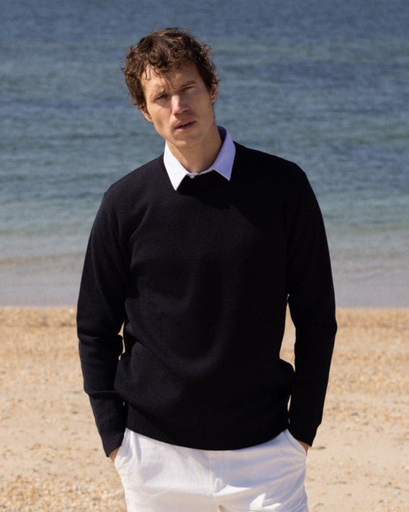 Pull col Rond "Hélice" 100% laine vierge - Baie des Caps