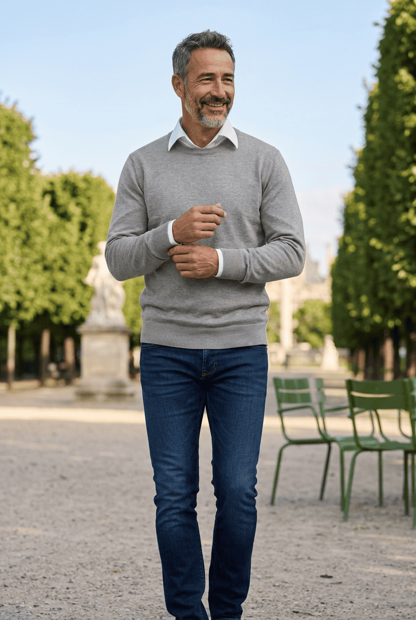 Pull col Rond "Petit Helice" laine mélangée - Baie des Caps