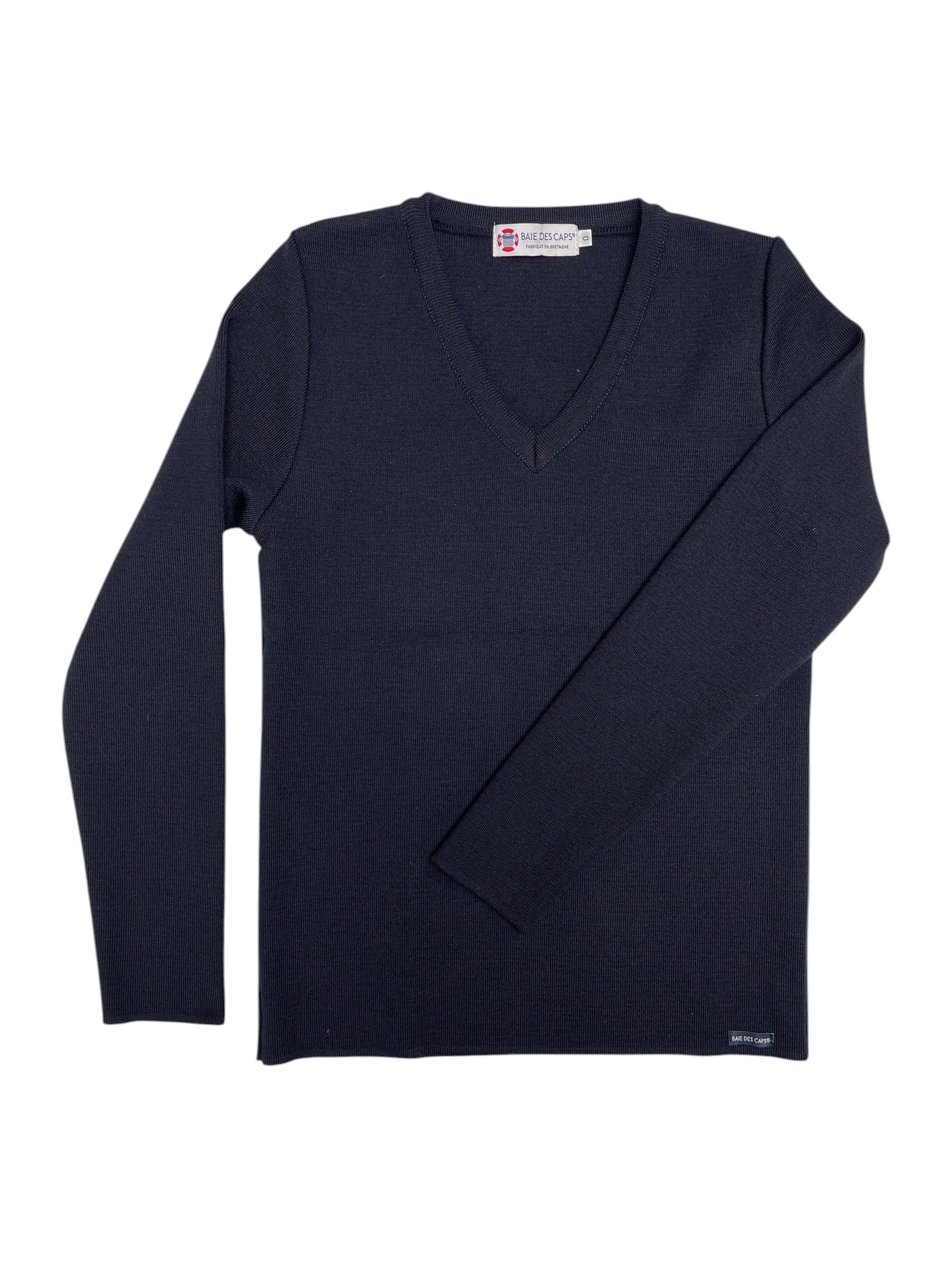 Pull col V "Alizée" 100% laine mérinos - Baie des Caps