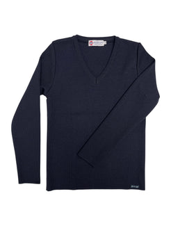 Pull col V "Alizée" 100% laine mérinos - Baie des Caps