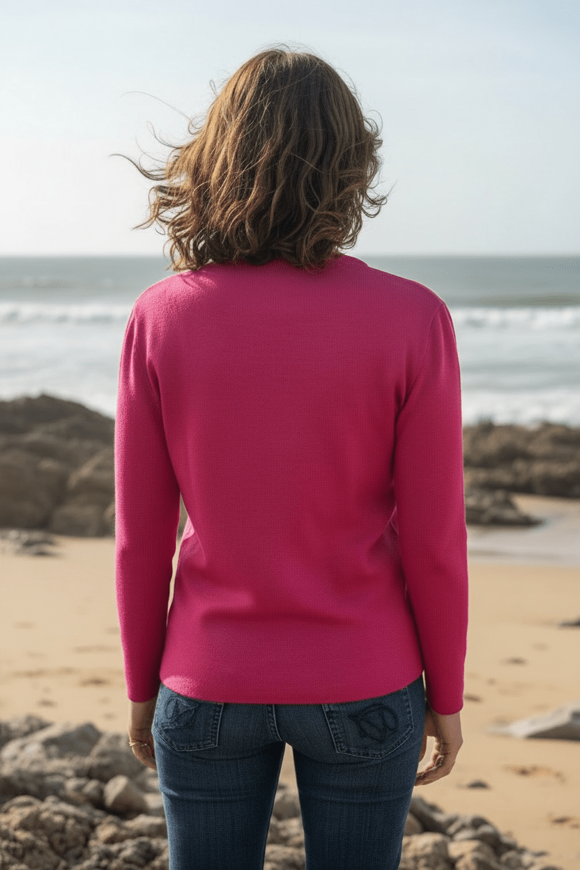 Pull col V "Caraibe" - Baie des Caps