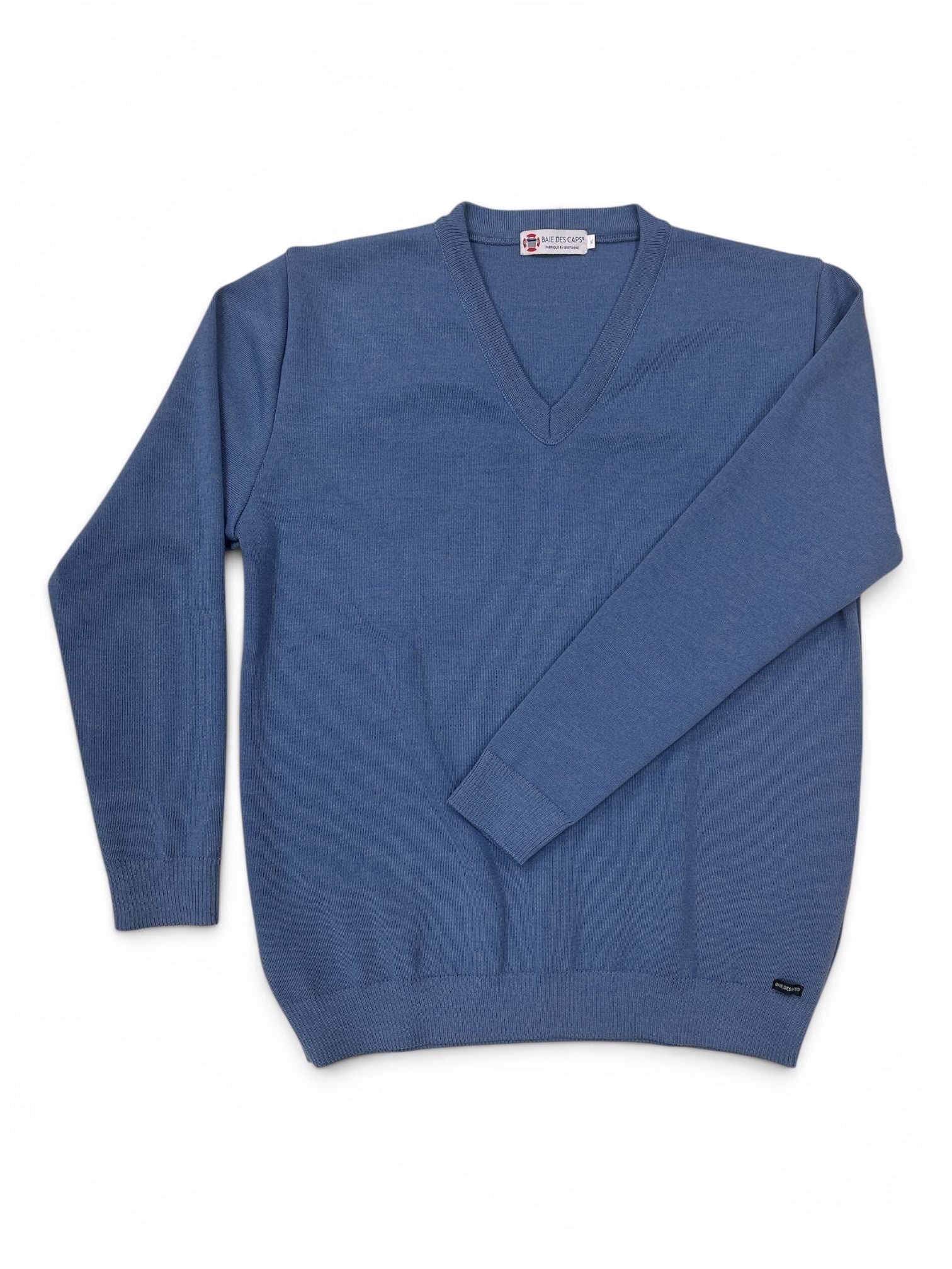 Pull col V "Helice" 50 % laine - Baie des Caps