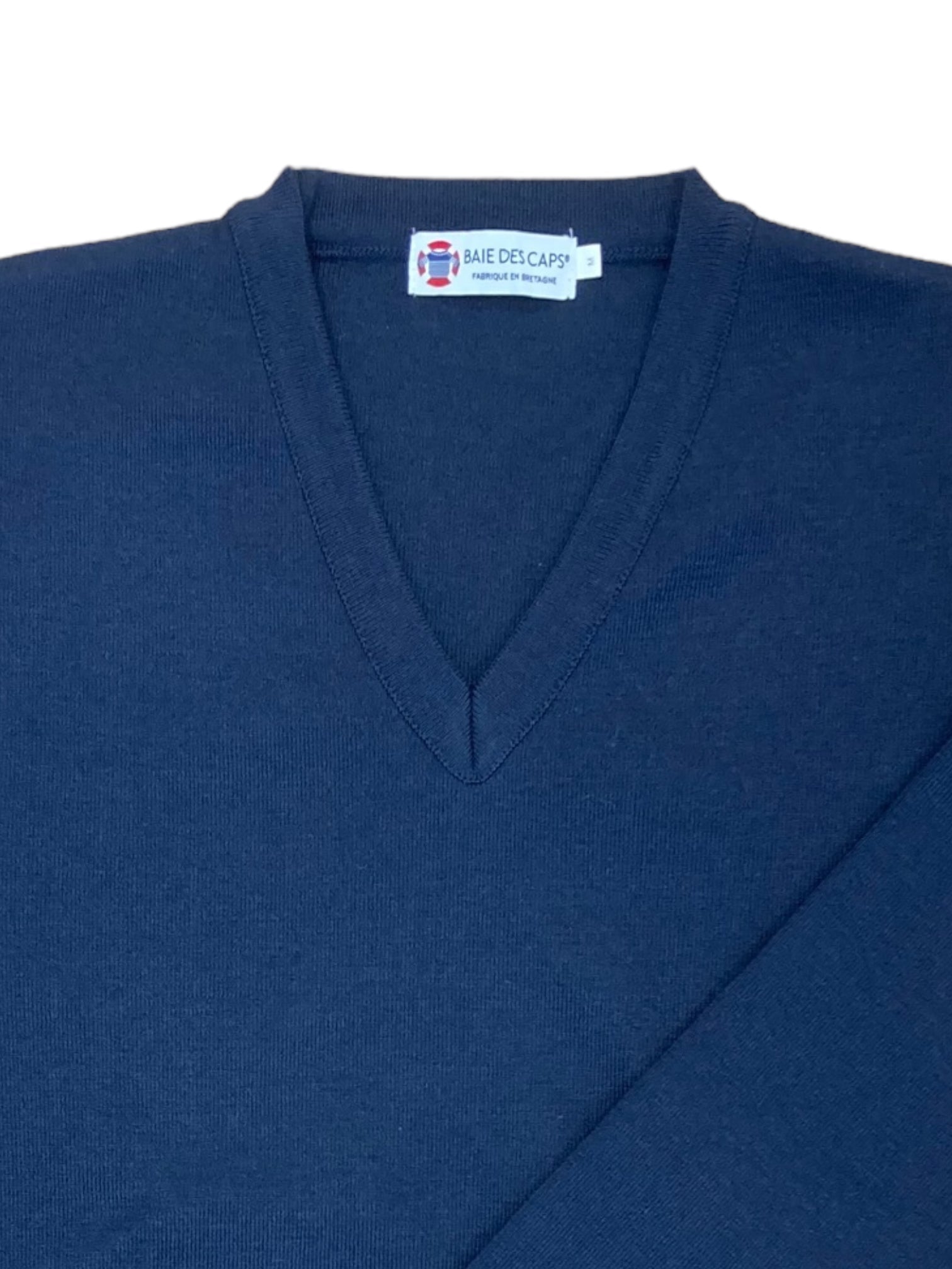 Pull col V "Helice" 50 % laine - Baie des Caps