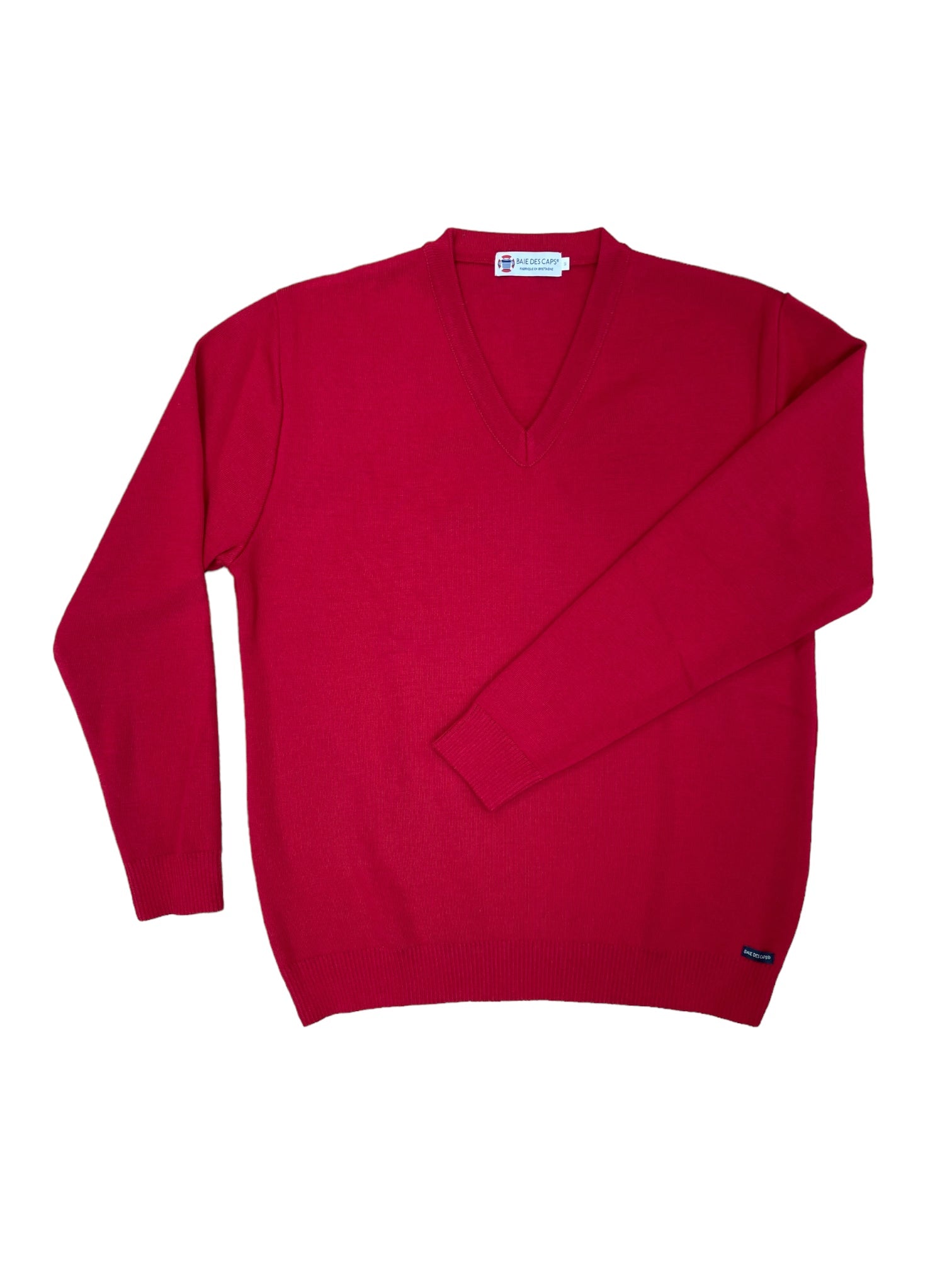 Pull col V "Helice" 50 % laine - Baie des Caps